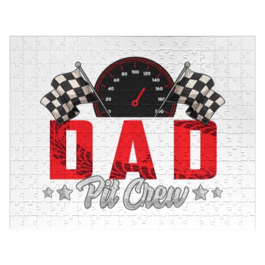 Race Car Birthday Party Racing Family Dad Pit Crew Jigsaw Puzzles
