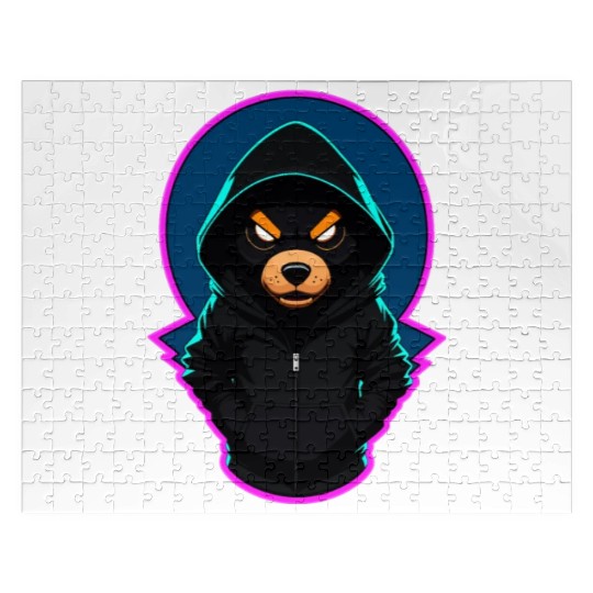 Evil Teddy Bear With Jigsaw Puzzles