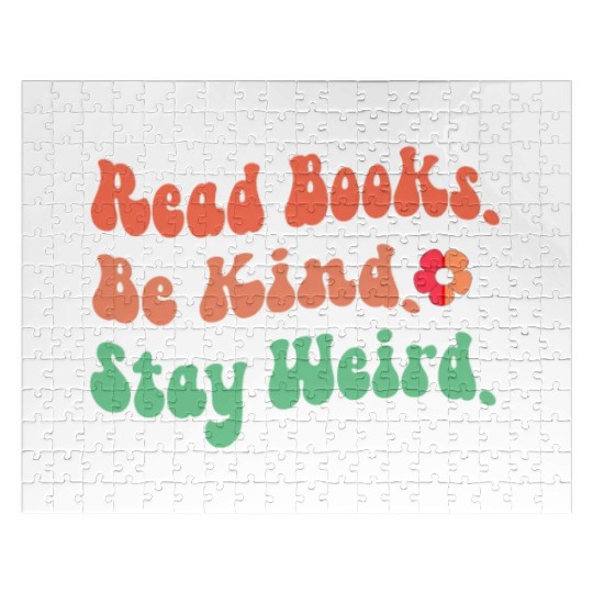 Book Lover Gift Read Books Be Kind Stay Weird Jigsaw Puzzles