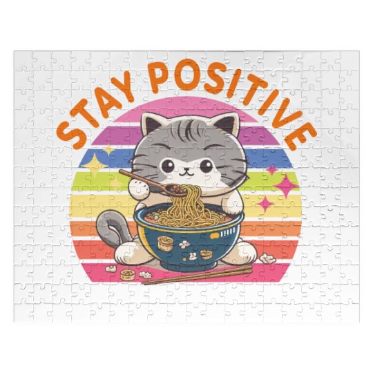 Stay positive Eat delicious Japanese Style Jigsaw Puzzles