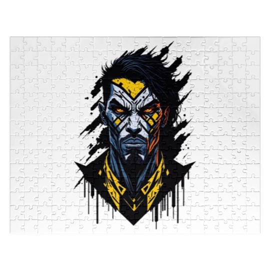 Angry Warrior: Mysterious Comic Style Art Jigsaw Puzzles