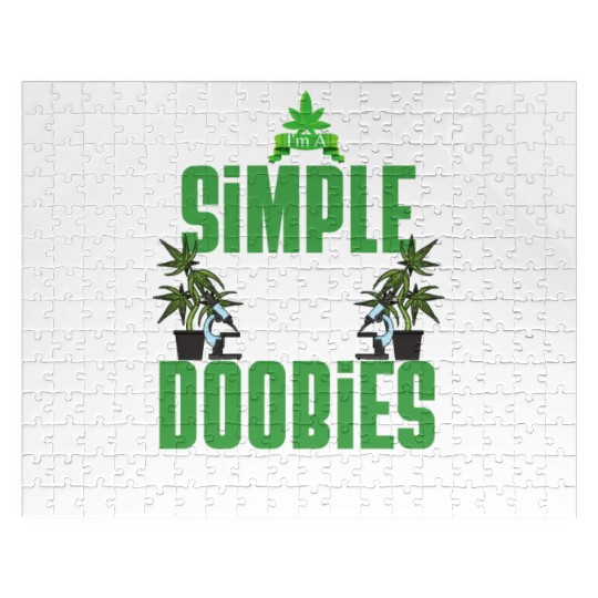 I'm A Simple Man I Like Doobies And Boobies Weed Jigsaw Puzzles
