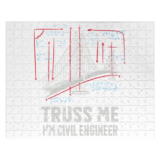 Civil Engineer Bridge Calculus Scheme Jigsaw Puzzles