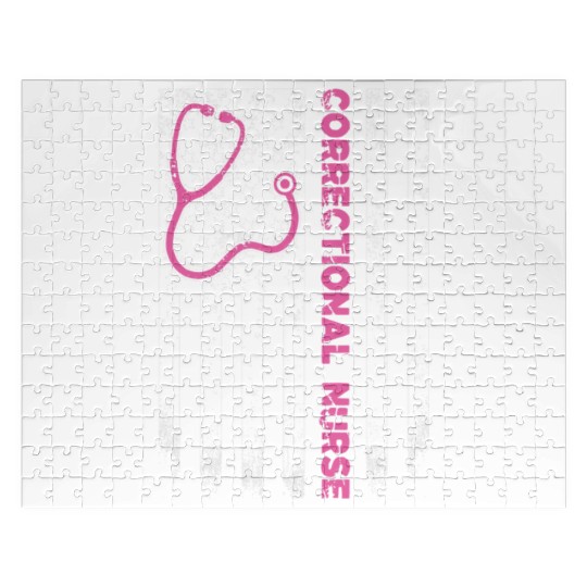 Correctional Nurse American flag US Stethoscope Jigsaw Puzzles