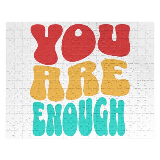 Colorful Design - You are Enough Jigsaw Puzzles