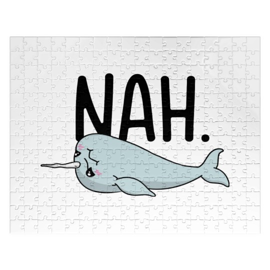 Procrastinating Narwhal Lover Aquatic Animals Jigsaw Puzzles