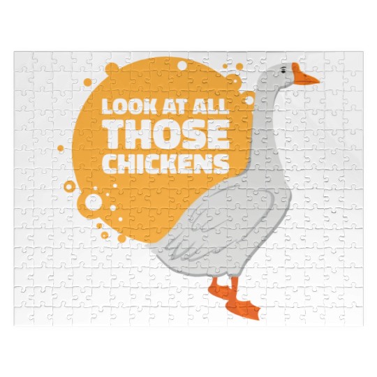 Goose Chickens Farm Animal Cartoon Farmer Jigsaw Puzzles