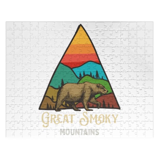Great Smoky Mountains Vintage Landscape Jigsaw Puzzles