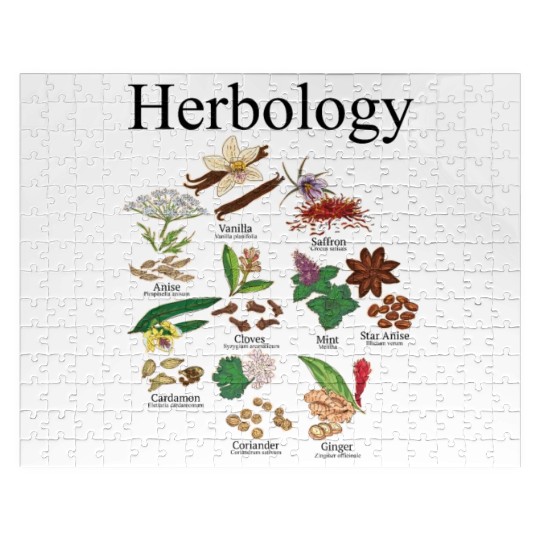 Herbology Plant Lady Herb Flower Garden Herbology Jigsaw Puzzles