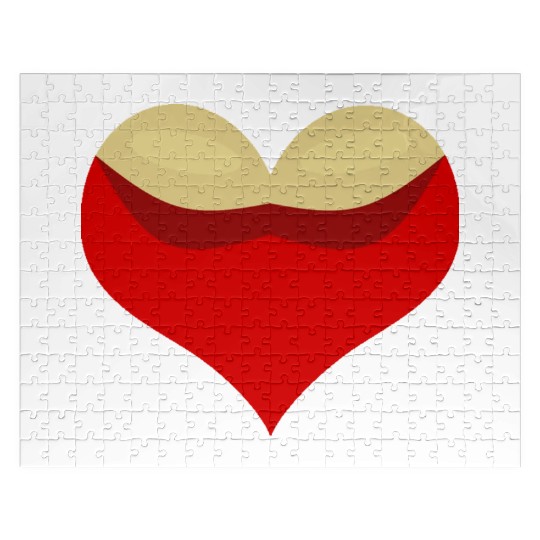 Boobies love heart Jigsaw Puzzles