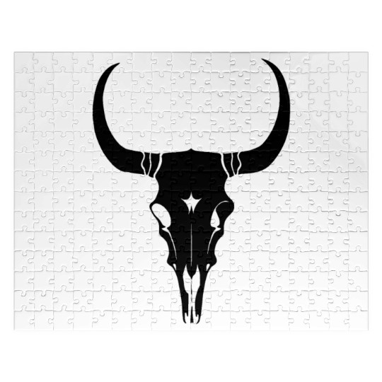 Cattle Skull Cow Skull Rodeo Western Skeleton Jigsaw Puzzles