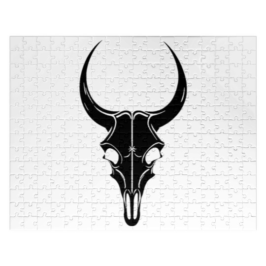 Cattle Skull Cow Skull Rodeo Western Skeleton Jigsaw Puzzles