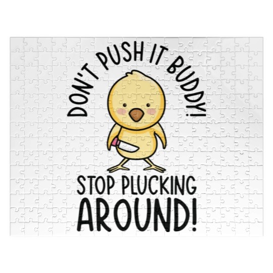 Mean Pet Cute Chicken Plucking Bird Chicken Lover Jigsaw Puzzles