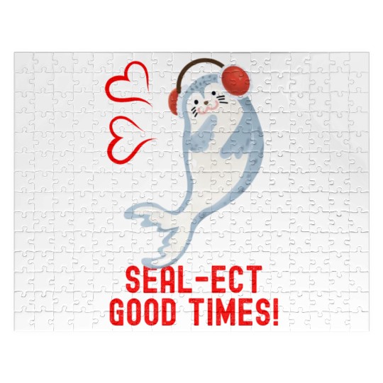 Seal Pun Sealect Good Times Cute Funny Animal Pun Jigsaw Puzzles