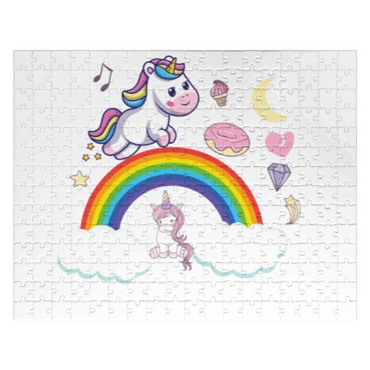 unicorn rainbow Jigsaw Puzzles