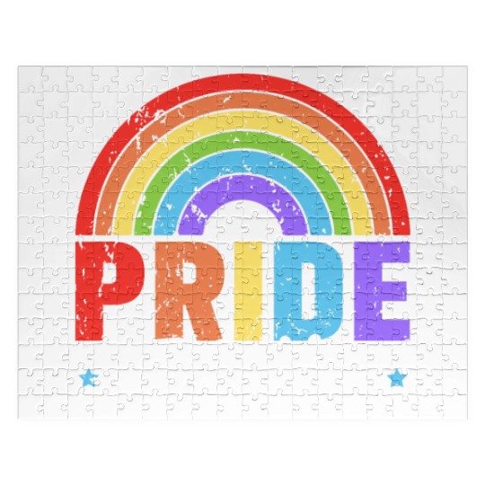 Pride To Be Here Rainbow Month LGBTQ Gay Pride Jigsaw Puzzles