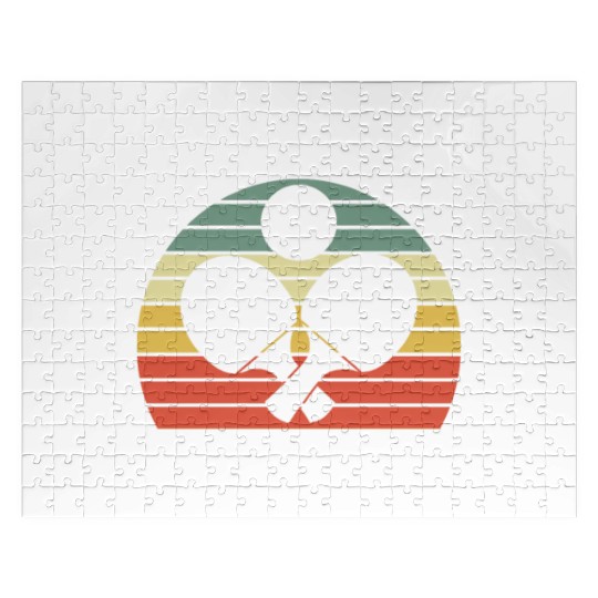 Keep Calm And Play Tennis Ball Sports vintage Jigsaw Puzzles