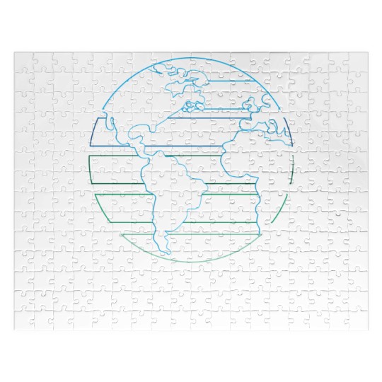 Minimalist Save Nature Oceans Day Earth Day Jigsaw Puzzles