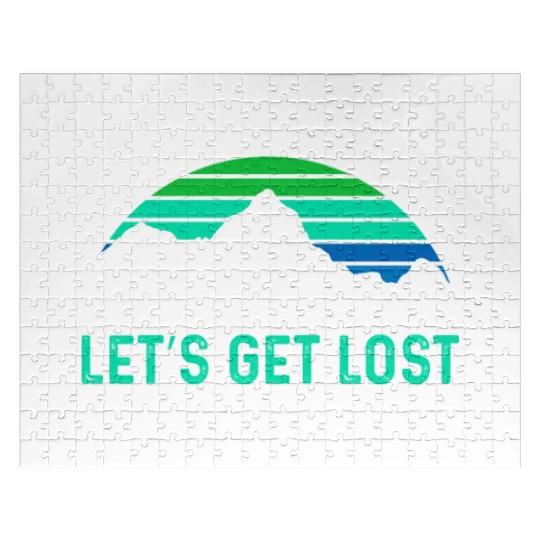 Let us get Lost Wanderlust funny Hiking Jigsaw Puzzles