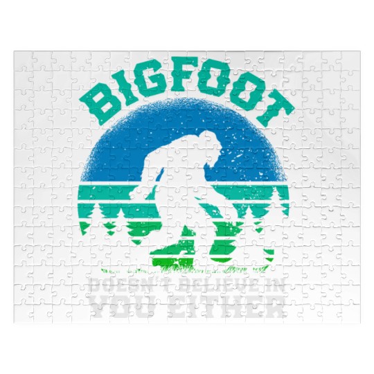 Bigfoot Mountain fan Hiker funny Nature boy Jigsaw Puzzles