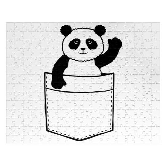 Travel Chest Bag Panda Bear Waving Friendly Jigsaw Puzzles