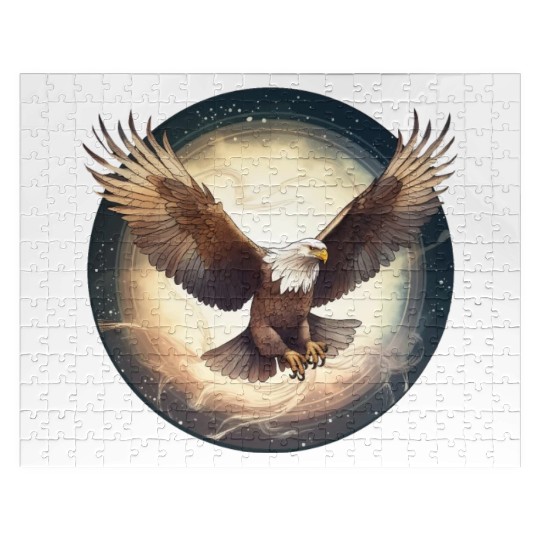 Flying Bald Eagle Jigsaw Puzzles