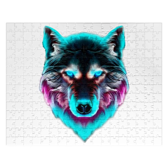 Leader of the Synthwave Wolf Pack! Jigsaw Puzzles