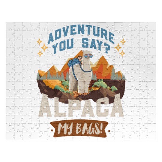Alpaca my Bags Hiking funny Mountain fan Hiker Jigsaw Puzzles