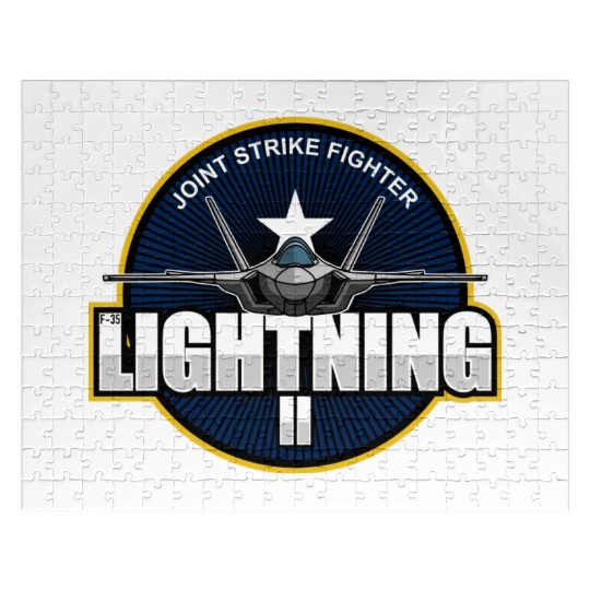 F35 Lightning 2 Patch Small logo red Jigsaw Puzzles