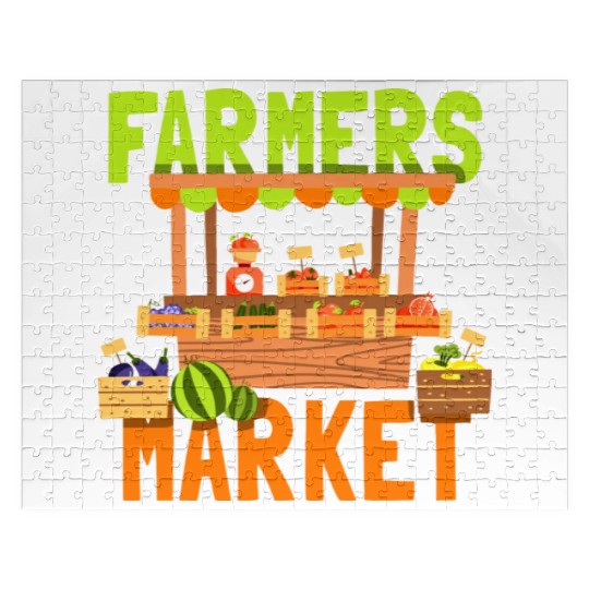 Farmers Market Chicken Farmer Cow Farming Jigsaw Puzzles