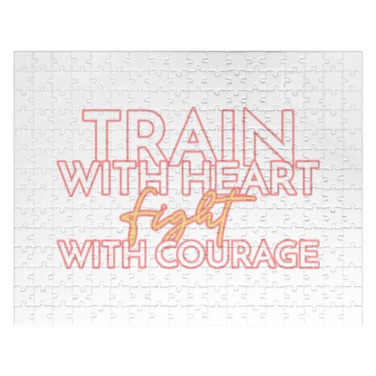 Train With Heart Fight With Courage | Gym therapy Jigsaw Puzzles