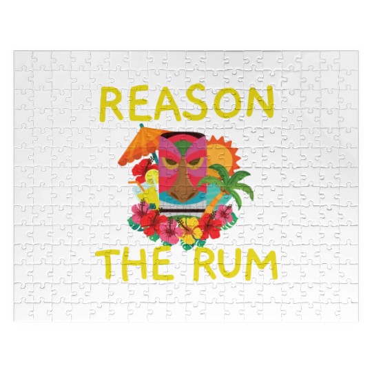 I'm The Reason The Rum Is Gone Luau Party Tiki Bar Jigsaw Puzzles