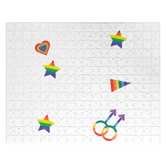 Gay Rights Rainbow Pride Month LGBTQ Gay Pride Jigsaw Puzzles