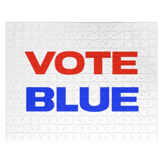 Vote Blue Democratic Party Liberal Voting Jigsaw Puzzles