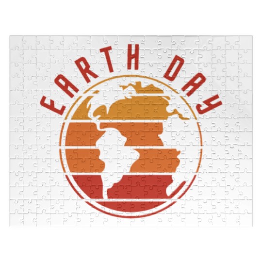 earth day 2023 vintage design Jigsaw Puzzles for