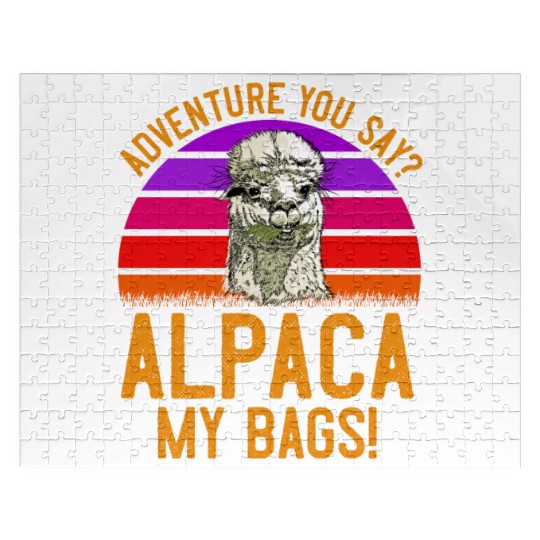 Alpaca my Bags Mountaineer funny Hiking Jigsaw Puzzles