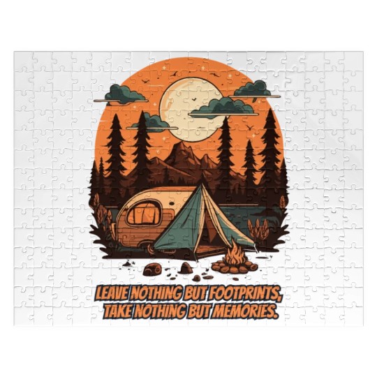 camping saying hiking saying outdoor nature Jigsaw Puzzles
