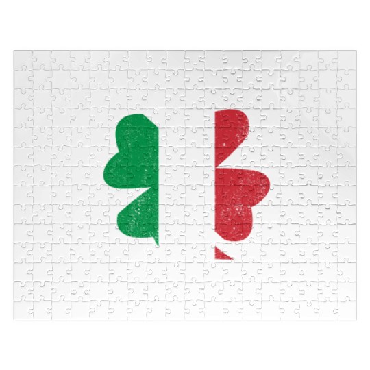 Kiss Me I'm Italian St. Patrick's Day I'm Italian Jigsaw Puzzles