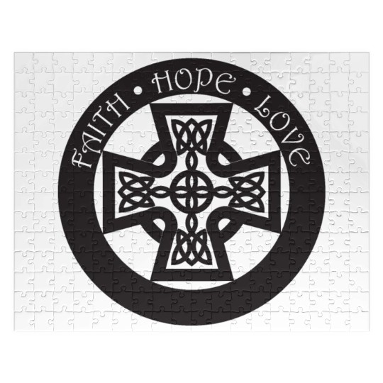 Timeless Celtic Cross With Celtic Knots Faith Jigsaw Puzzles