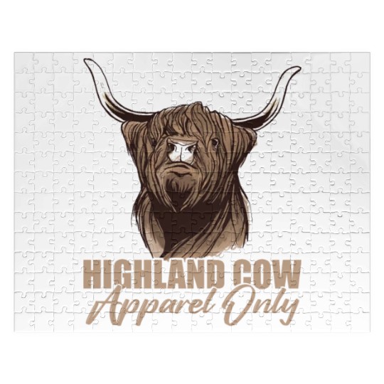 Highland Cow Apparel Only Jigsaw Puzzles