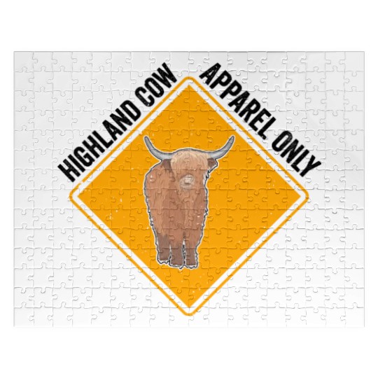 Highland Cow Apparel Only Jigsaw Puzzles