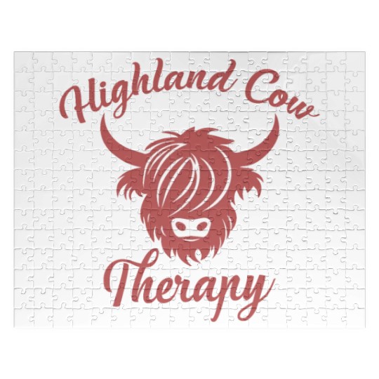 Highland Cow Therapy Jigsaw Puzzles