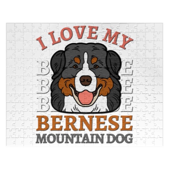 Bernese Mountain Dog cute mom of Bernese Mountain Jigsaw Puzzles
