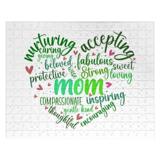 Mother's Day Heart SVG Bundle. Jigsaw Puzzles