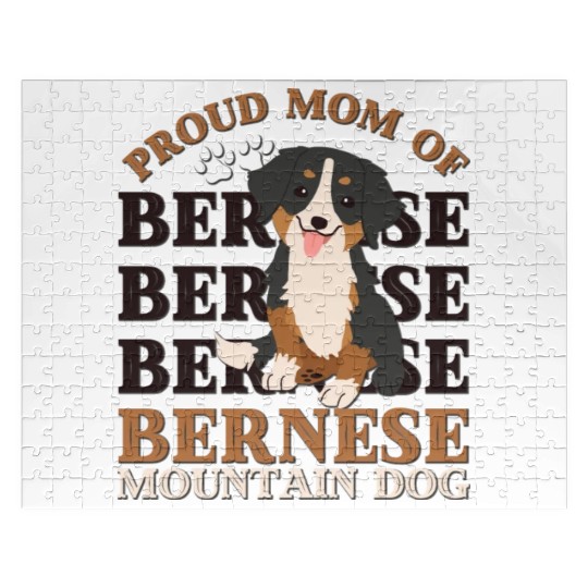 Bernese Mountain Dog mom of Bernese Mountain dogs Jigsaw Puzzles