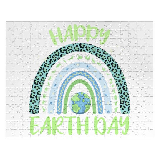 Happy Earth Day Quote With Unique illustration Jigsaw Puzzles