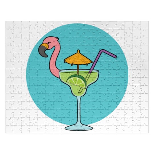 Flamingo Cocktail Jigsaw Puzzles