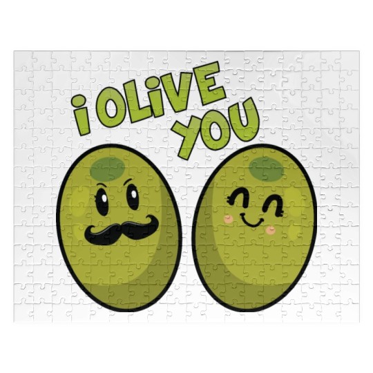 Green olives valentine olive you Jigsaw Puzzles