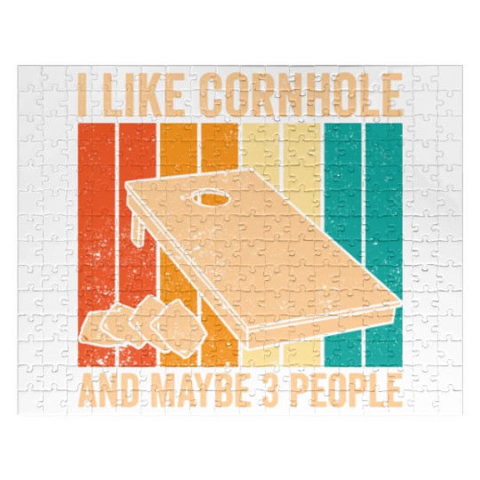 Funny Cornhole Retro Jigsaw Puzzles