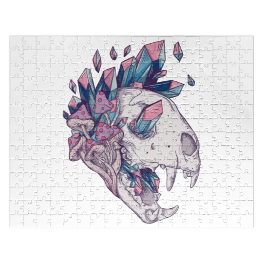 Crystal Cat Skull Jigsaw Puzzles